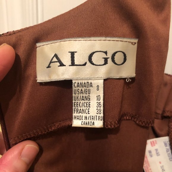 Vintage Algo Dress Size 8 Made in Canada 100% Polyester 100% Acetate Lining - Picture 7 of 9